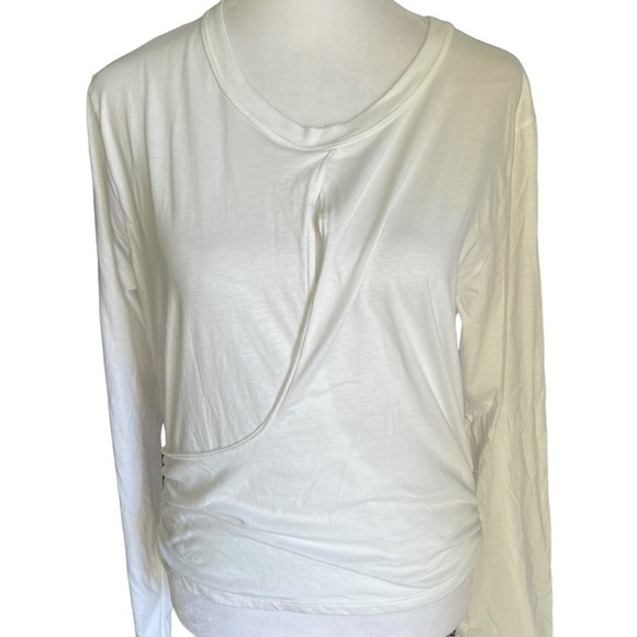 A.L.C. - Jordan Long Sleeve Surplice Tee Shirt Sz L - Picture 5 of 12